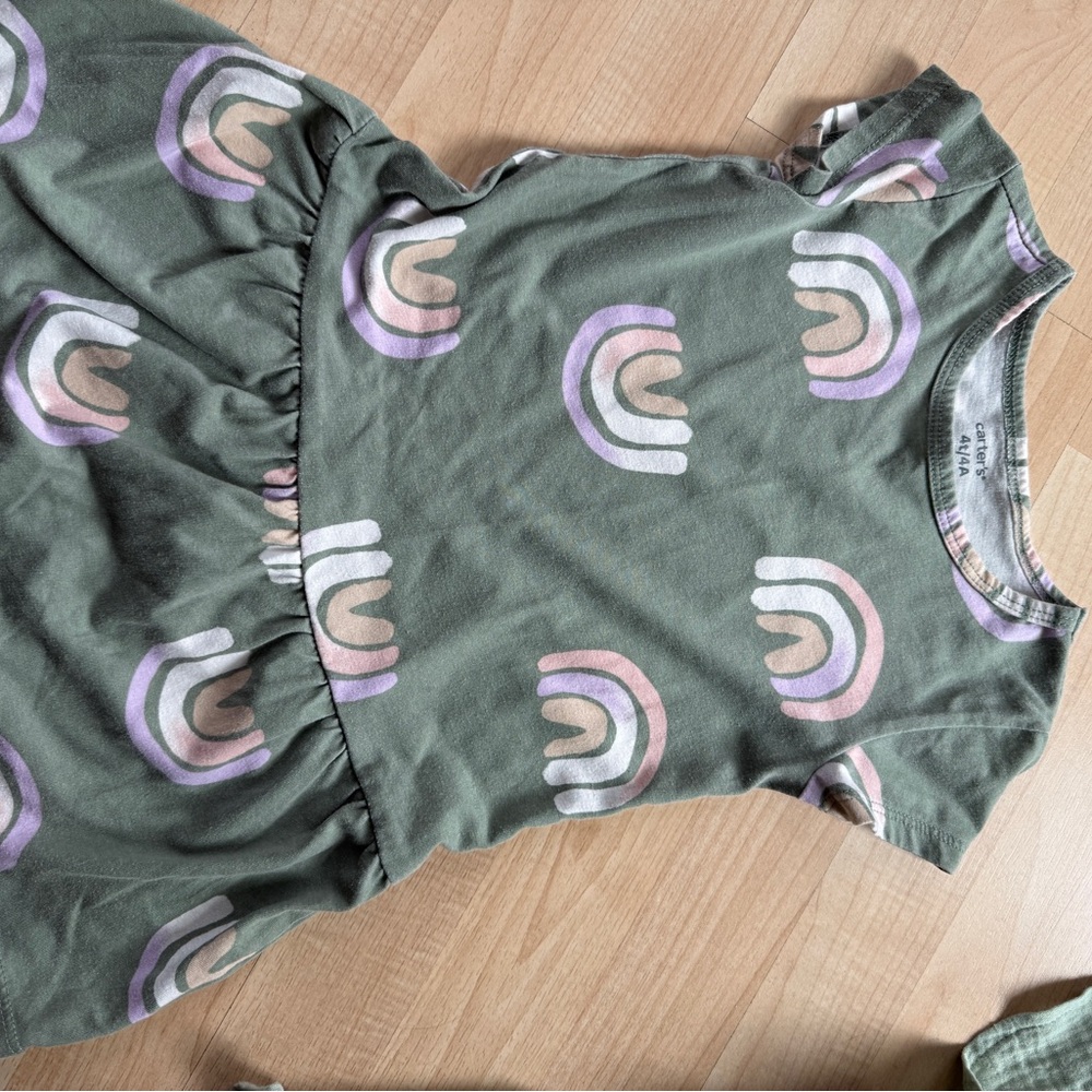 4t Summer Bundle Rompers and Dress (pls read size notes) - Picture 9 of 10